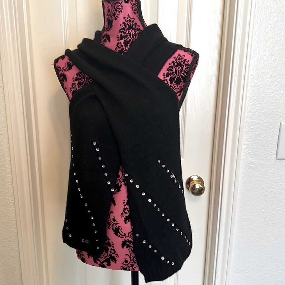 Betmar New York Black Scarf with Sequins